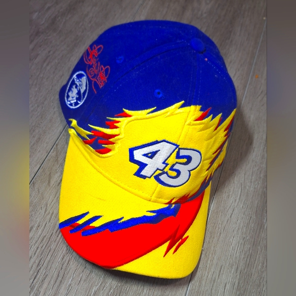 Vintage Richard Petty #43 Pinwheel Snapback Hat Norton Nascar